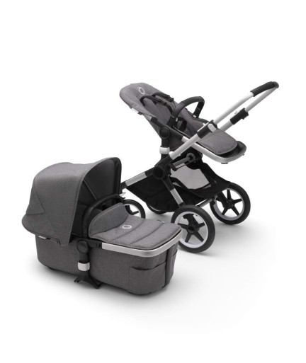 Brand New Bugaboo Fox 2 Complete Full-Size Stroller, The Most Advanced Comfort Stroller - Aluminum Grey Melange Brand New Bugaboo Fox 2 Complete Full-Size Stroller, The Most Advanced Comfort Stroller - Aluminum Grey Melange